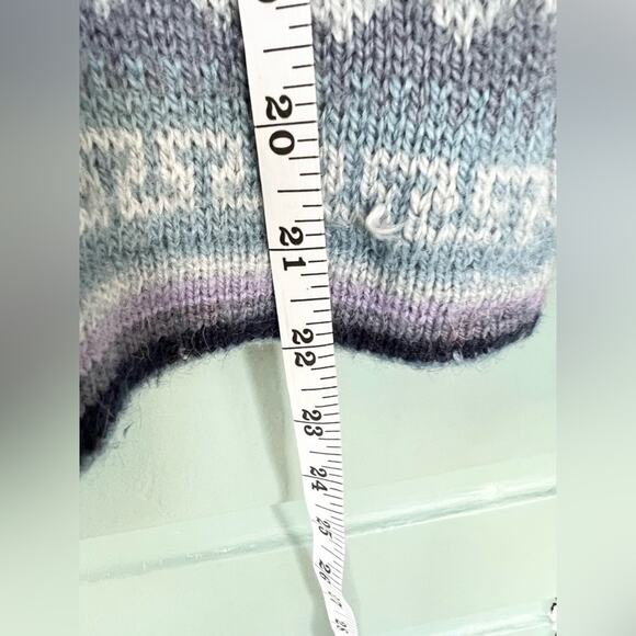 Vintage sebsatex 100% alpaca blue zip up sweater cozy warm fall winter granny - Picture 6 of 7